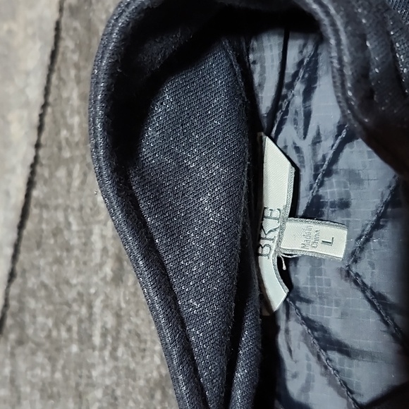 VINTAGE BKE BLACK FITTED QUILTED ACCENTS FULL-ZIP LIGHT-WEIGHT JACKET LARGE - Picture 11 of 16